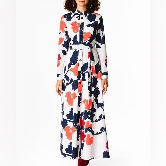 Eshakti Floral print tie crepe shirtdress 🤍 - Picture 3 of 8